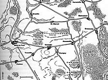 Karte des Schlachtfeldes vom 16. August 1870